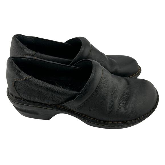 BOC Born Concept Shoes Womens 9M Peggy Clogs Black Leather Comfort Low - Picture 3 of 6